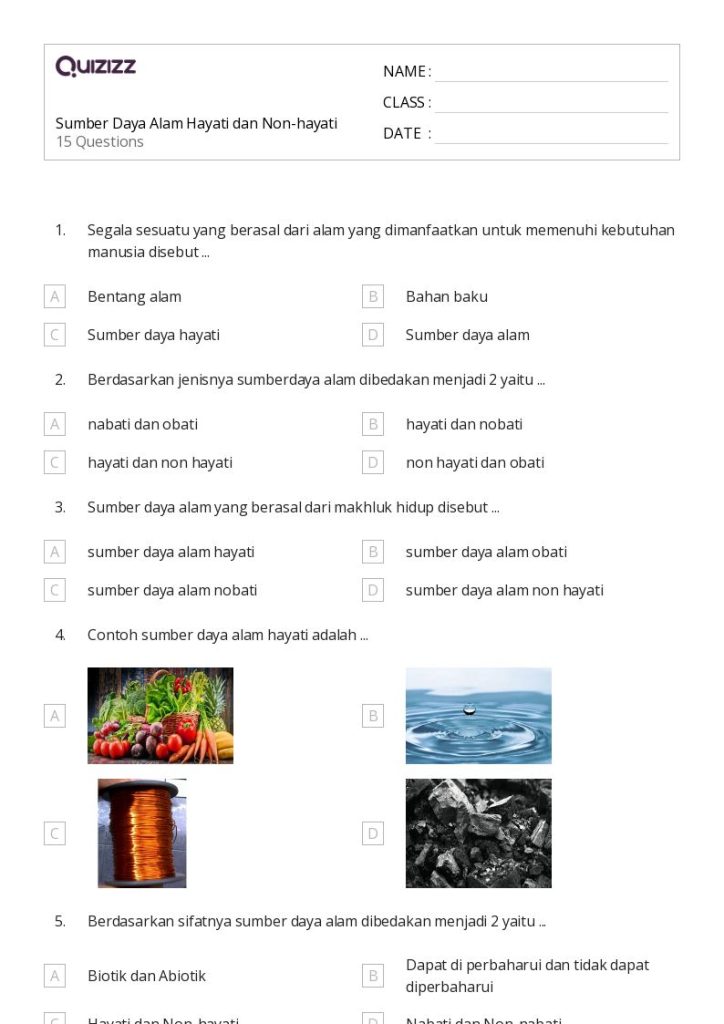 10 Contoh Soal IPS Tentang Sumber Daya Alam Kelas 4 SD yang Sering Keluar Saat Ujian