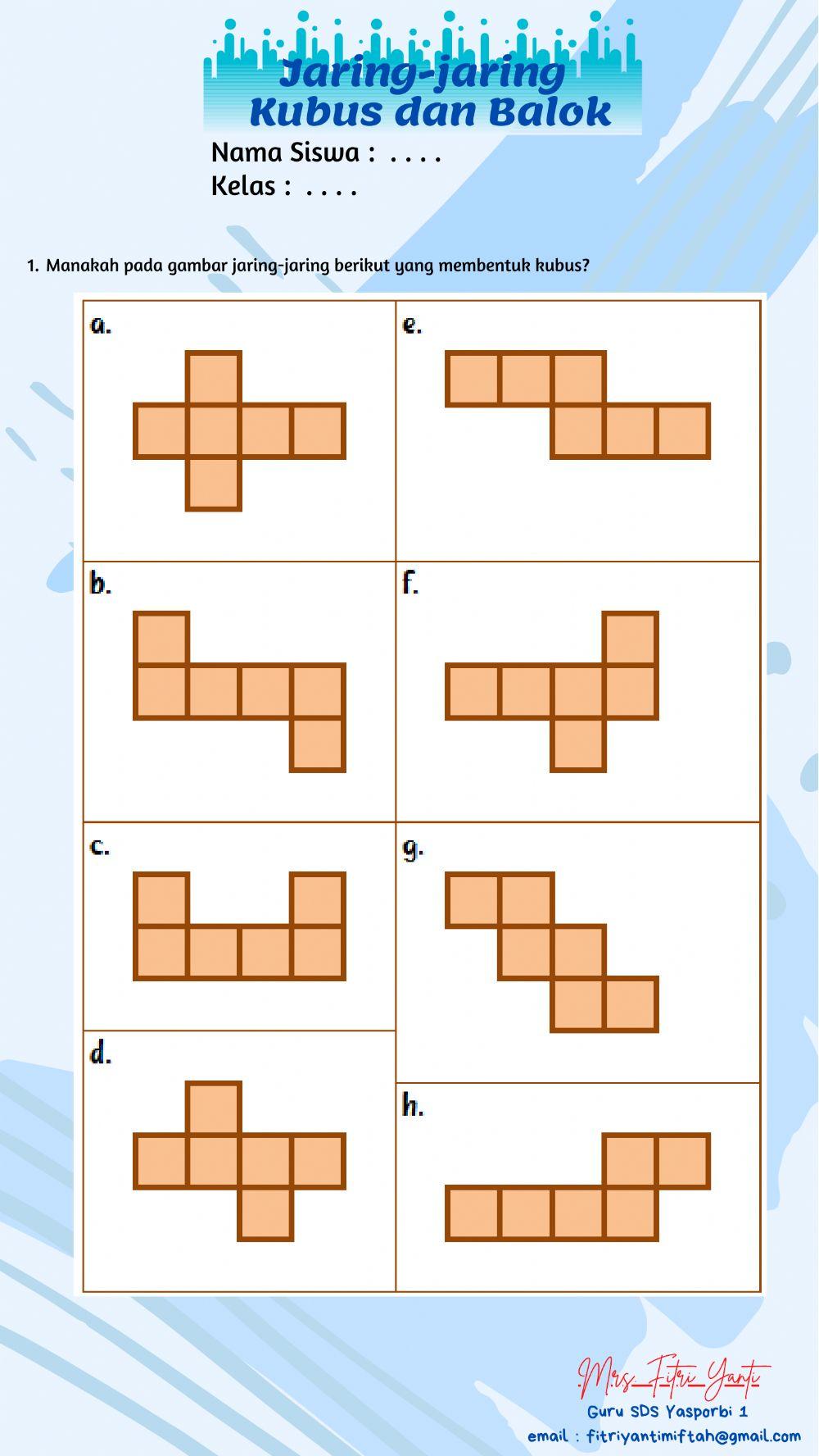 Jaring-jaring K Free Interactive Worksheets 677324