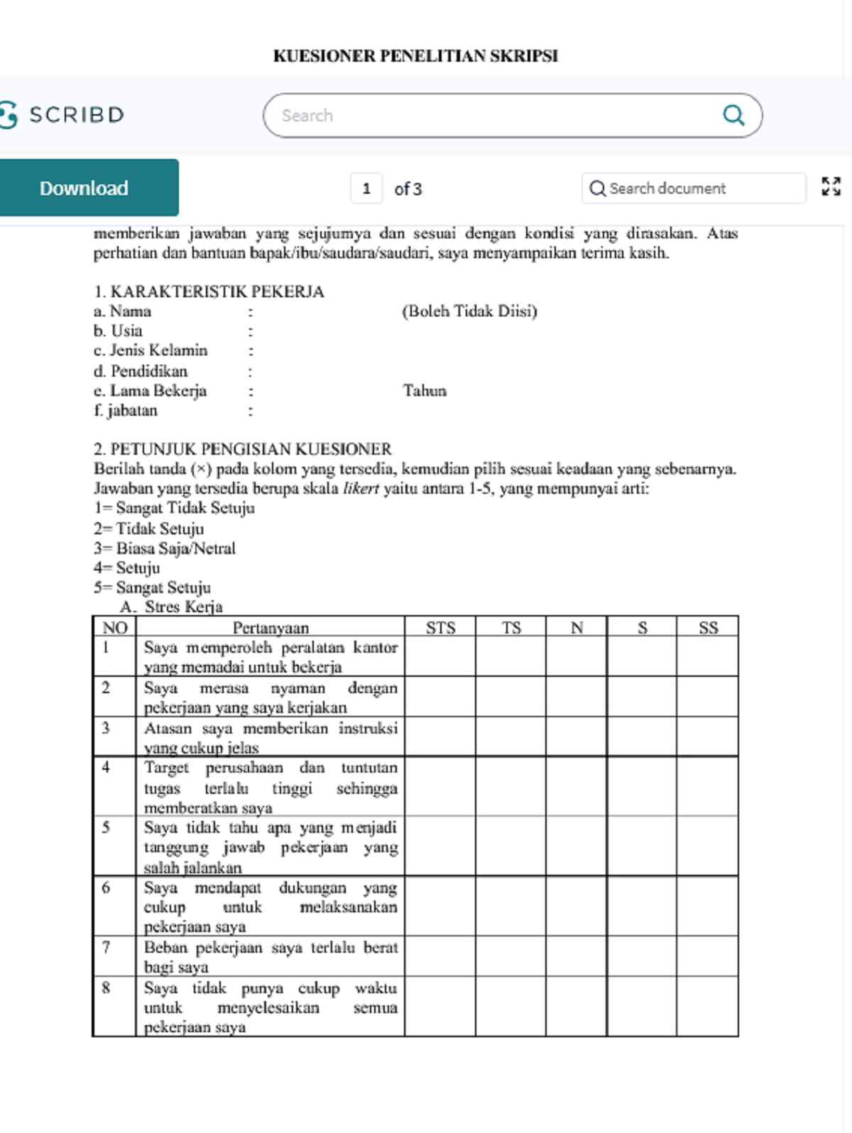 cara membuat kuesioner tesis