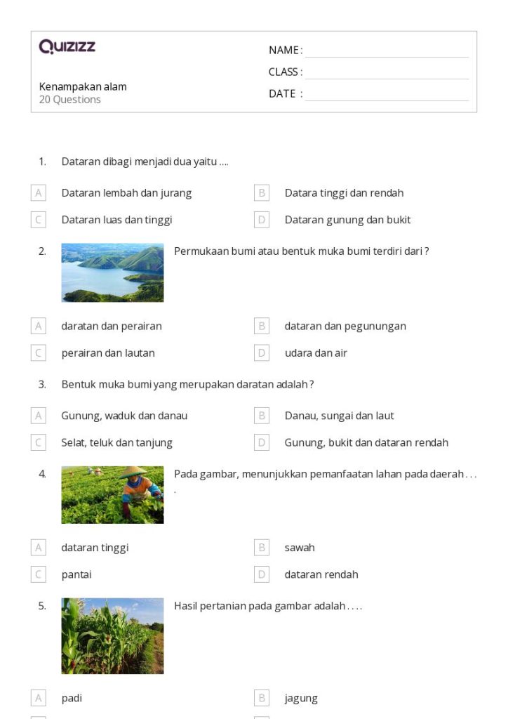 contoh soal isian ipa kelas 4 tentang sumberdaya alam