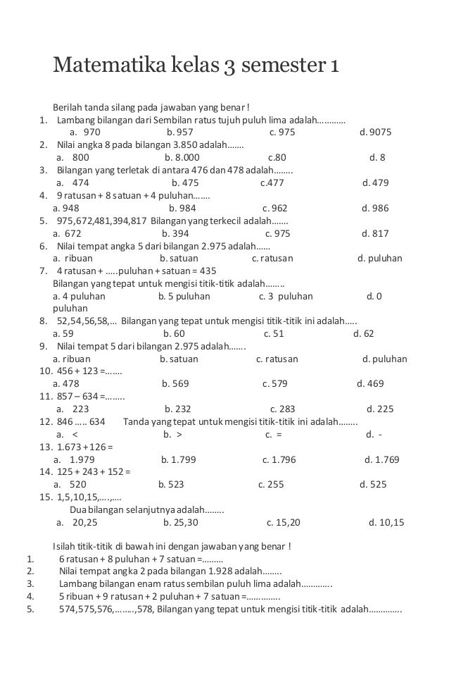 contoh soal k13 kelas 3 semester 1 tema 4