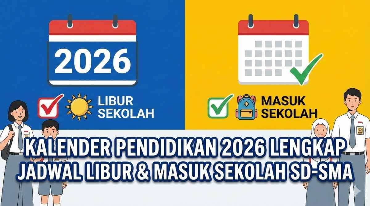 Kalender Pendidikan 2026 Lengkap Jadwal Libur Masuk Sekolah SD-SMA