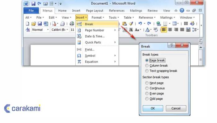 Cara Menambahkan Halaman Di Word 2010 Panduan Lengkap Dan Mudah - Identif