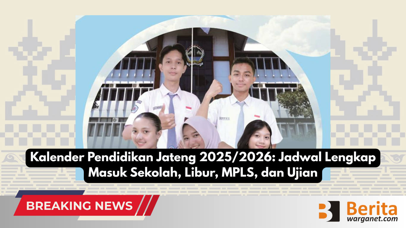 Kalender Pendidikan Jateng 2025 2026 Jadwal Lengkap Masuk Sekolah