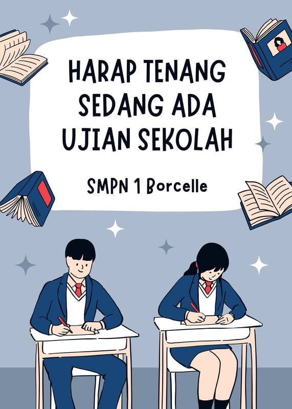 Gratis desain contoh harap tenang - Canva