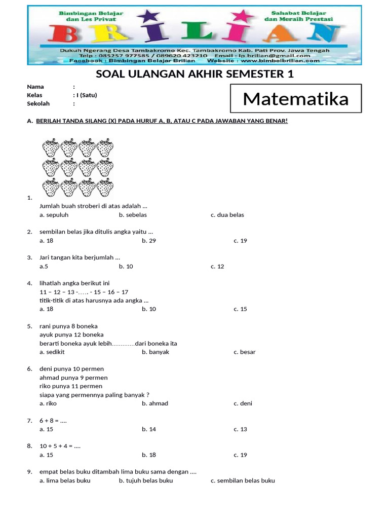 5 Contoh Soal UAS Ganjil Tematik Tema 3 Kelas 3 SD Wajib Dikuasai Sebelum Terlambat