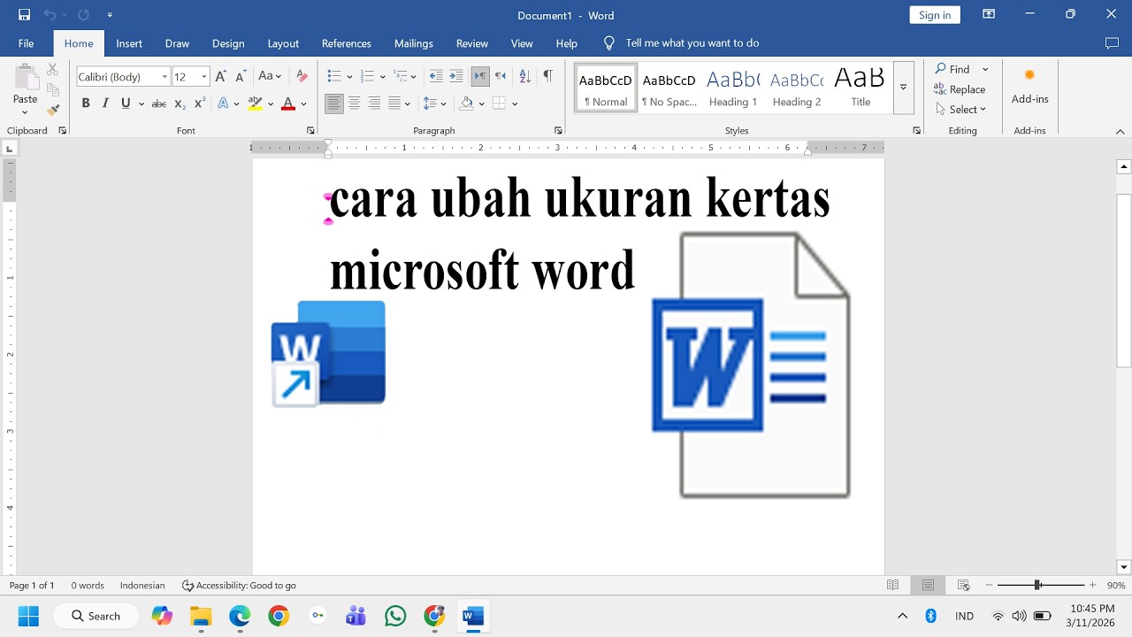 cara ubah ukuran kertas microsoft word - YouTube cara ubah ukuran kertas microsoft word - YouTube