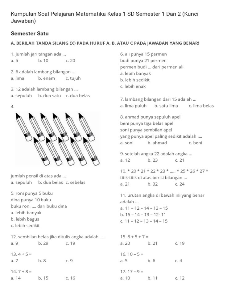 Download Kumpulan Soal Sd Kelas 1 Pdf 53C Latihan soal kelas 1 sd Download Kumpulan Soal Sd Kelas 1 Pdf 53C Latihan soal kelas 1 sd