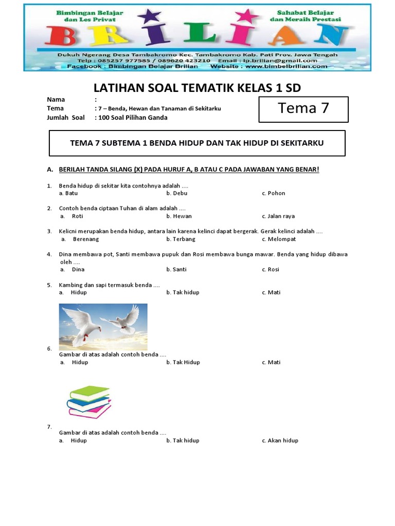 7 Cara Mudah Kuasai latihan soal tematik kelas 1 sd tema 7 subtema 3 Sebelum Ujian