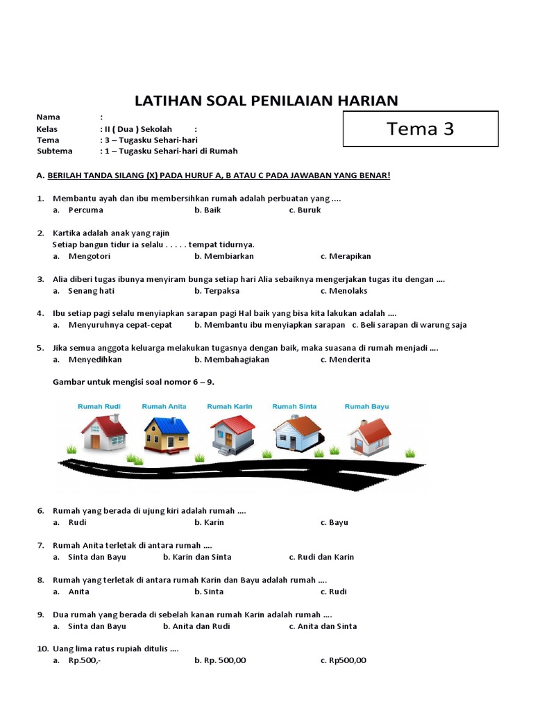 Tugas Sehari-hari Kelas 2 SD PDF Tugas Sehari-hari Kelas 2 SD PDF
