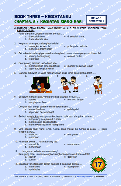 Akhirnya Tersedia Latihan Soal Tematik Kelas 1 Tema 3 Subtema 2 dengan Kunci Jawaban Terlengkap dan Mudah Dipahami Anak