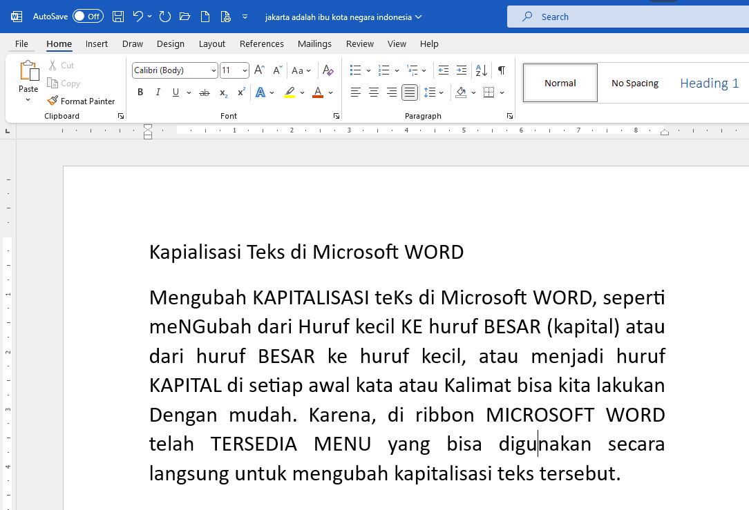 Cara Otomatis Ubah Huruf Besar ke Kecil di Microsoft Word - PAKAR TUTORIAL Cara Otomatis Ubah Huruf Besar ke Kecil di Microsoft Word - PAKAR TUTORIAL
