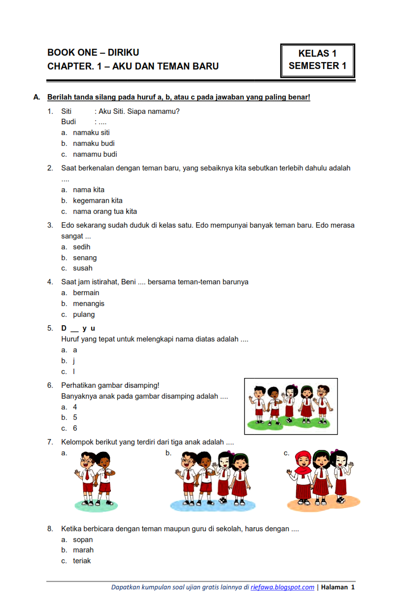 Menguasai Tema 1 Tubuhku dengan Contoh Soal PAS Gasal Kelas 2 Tematik Menguasai Tema 1 Tubuhku dengan Contoh Soal PAS Gasal Kelas 2 Tematik