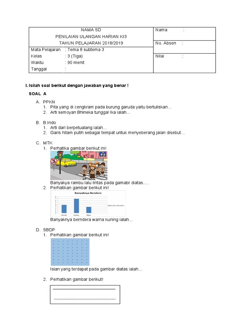 SOAL Latihan KELAS 3 SD TEMA 8 SUBtema 3 PDF SOAL Latihan KELAS 3 SD TEMA 8 SUBtema 3 PDF
