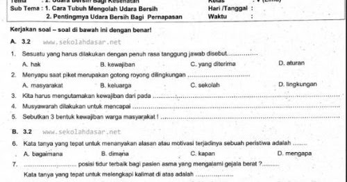 Terbukti Mudah Menguasai contoh soal evaluasi kelas 5 tema 2 subtema 1 sebelum ujian tiba