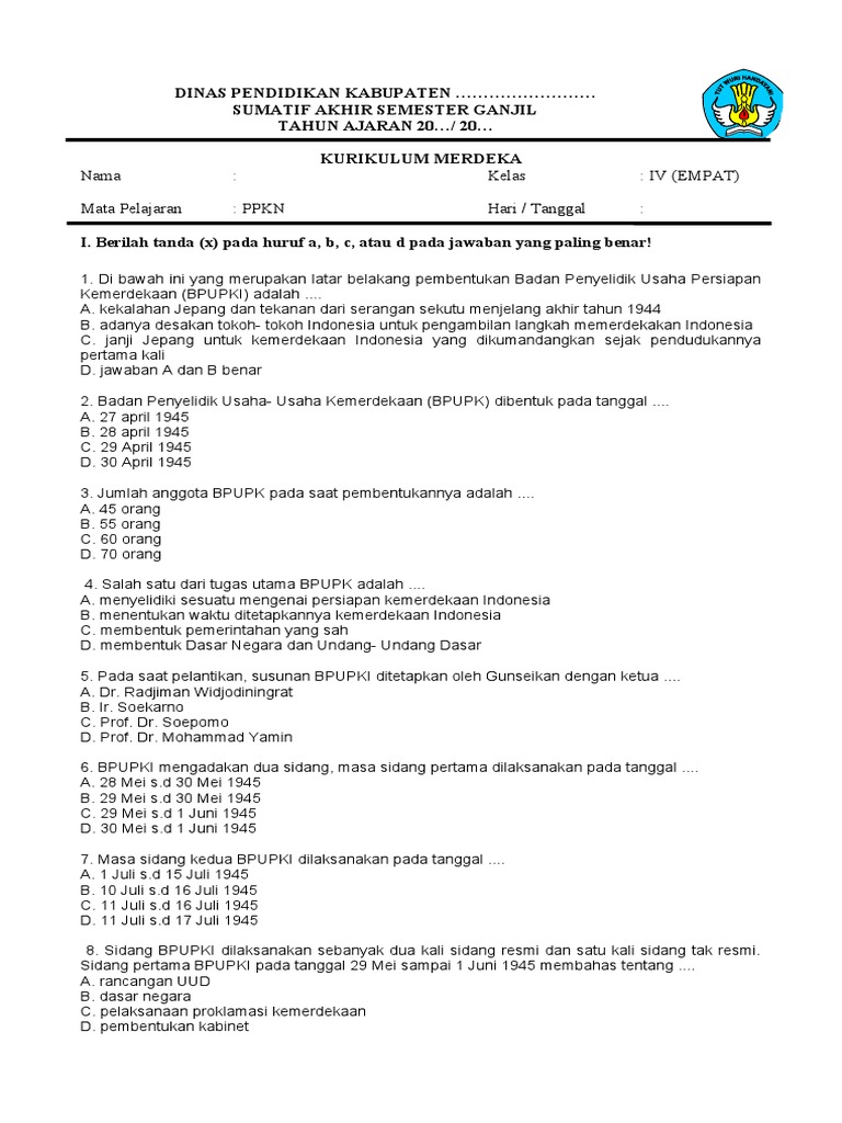 Rahasia Nilai Sempurna Bocoran Soal PKN Kelas 4 Ulhar 1 yang Wajib Kamu Tahu Rahasia Nilai Sempurna Bocoran Soal PKN Kelas 4 Ulhar 1 yang Wajib Kamu Tahu