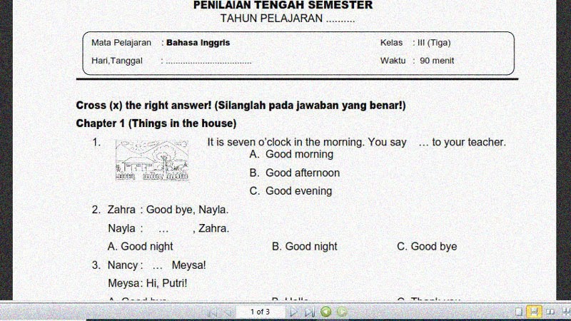 Rahasia Skor Tinggi Lulus Soal Bahasa Inggris Kelas 3 SMA Semester 1 Terbaru