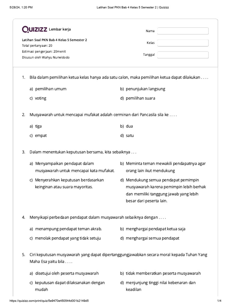 Wajib Tahu! 10 Soal PKN Kelas 5 Bab 4 Menghargai Keputusan Bersama Paling Akurat Wajib Tahu! 10 Soal PKN Kelas 5 Bab 4 Menghargai Keputusan Bersama Paling Akurat